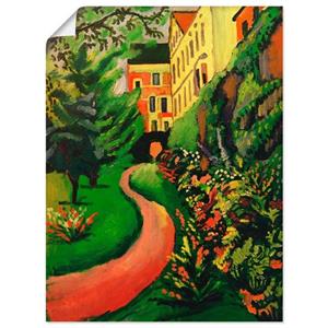 Artland Artprint Onze tuin met bloeiende borders als artprint op linnen, muursticker of poster in verschillende maten