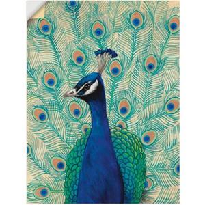 Artland Artprint Blauwe pauw II als artprint van aluminium, artprint op linnen, muursticker of poster in verschillende maten
