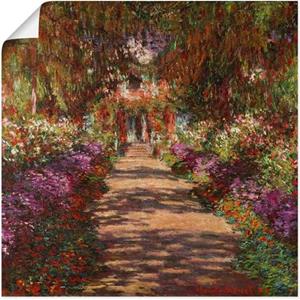 Artland Artprint Weg in Monets tuin in Giverny. 1902 als artprint van aluminium, artprint op linnen, muursticker of poster in verschillende maten