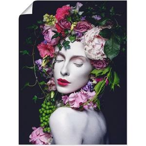 Artland Artprint Mooie Bloemenkoningin als artprint van aluminium, artprint op linnen, muursticker of poster in verschillende maten