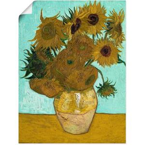 Artland Artprint Vaas met zonnebloemen. 1888 als artprint op linnen, muursticker of poster in verschillende maten