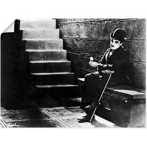 Artland Artprint Winterlandschap - Charlie Chaplin - lichten van de grote stad 1931 als artprint van aluminium, artprint op linnen, muursticker of poster in verschillende maten