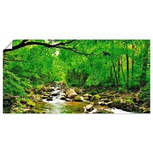 Artland Artprint Herfstbos rivier Smolny als artprint van aluminium, artprint op linnen, muursticker of poster in verschillende maten