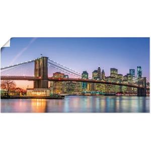 Artland Artprint Skyline New York City als artprint van aluminium, artprint op linnen, muursticker of poster in verschillende maten