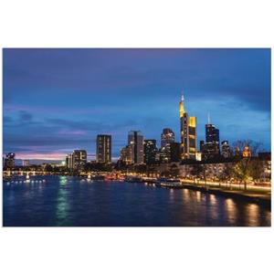 Artland Artprint Frankfurt skyline als artprint van aluminium, artprint op linnen, muursticker of poster in verschillende maten