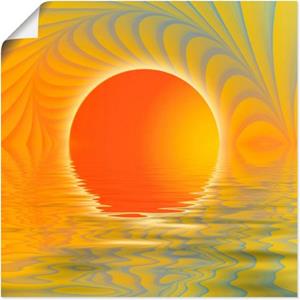 Artland Artprint Abstracte zonsondergang als artprint op linnen, muursticker of poster in verschillende maten