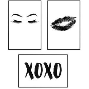 Reinders! Artprint Elegant zwart/wit - set artprints (set)