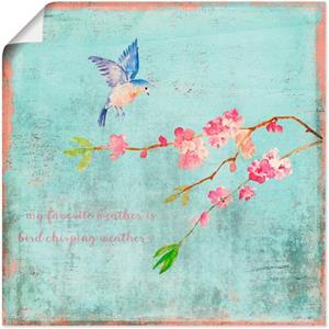 Artland Artprint Vogelgekwetterweer als artprint van aluminium, artprint op linnen, muursticker of poster in verschillende maten