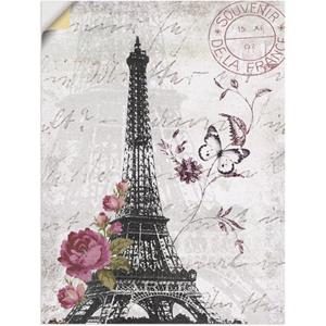 Artland Artprint Eiffeltoren grafiek als artprint van aluminium, artprint op linnen, muursticker of poster in verschillende maten