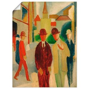 Artland Artprint Lichte straat met mensen als artprint op linnen, muursticker of poster in verschillende maten