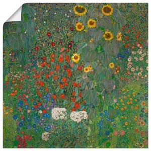 Artland Artprint Tuin met zonnebloemen als artprint op linnen, muursticker of poster in verschillende maten
