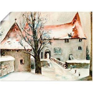 Artland Artprint Winter op de burcht als artprint op linnen, muursticker of poster in verschillende maten
