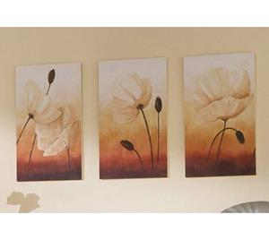 Home affaire Artprint Witte papaver op oranje