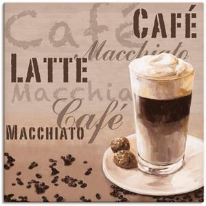 Artland Artprint Koffie - latte macchiato als artprint van aluminium, artprint op linnen, muursticker of poster in verschillende maten