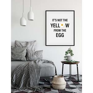 Queence Wanddecoratie IT'S NOT THE YELLOW FROM THE EGG (1 stuk)