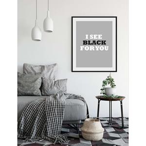 Queence Wanddecoratie I SEE BLACK FOR YOU (1 stuk)