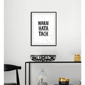 Queence Wanddecoratie WARN HATA TACH (1 stuk)
