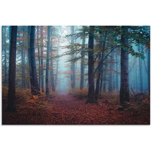 Artland Artprint Bos in mist als artprint van aluminium, artprint op linnen, muursticker of poster in verschillende maten