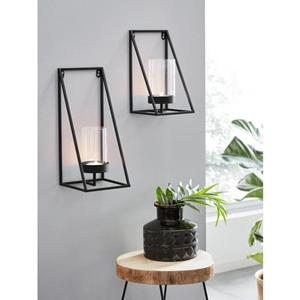 Andas Wandkaarsenhouder Industrial Candleholder Industrial, modern, metaal, zwart (1 stuk)