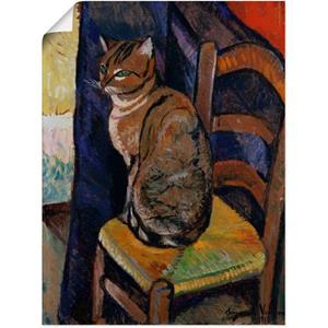 Artland Artprint Tekening stoel zittende kat. als artprint op linnen, muursticker of poster in verschillende maten
