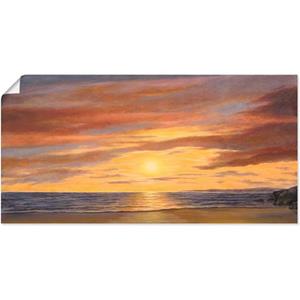 Artland Artprint Zon aan het strand als artprint van aluminium, artprint op linnen, muursticker of poster in verschillende maten
