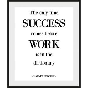 Queence Wanddecoratie SUCCESS BEFORE WORK (1 stuk)