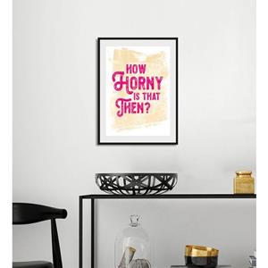 Queence Wanddecoratie HOW HORNY IS THAT THEN℃ (1 stuk)