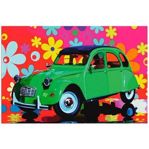 Artland Artprint Citroën 2CV groen als artprint van aluminium, artprint op linnen, muursticker of poster in verschillende maten