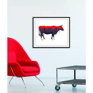 Queence Wanddecoratie Bloody Cow (1 stuk)