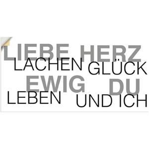 Artland Artprint Liefde statement artprint als artprint van aluminium, artprint op linnen, muursticker of poster in verschillende maten