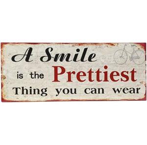 Ambiente Haus Metalen artprint Smile artprint 50 cm (1 stuk)