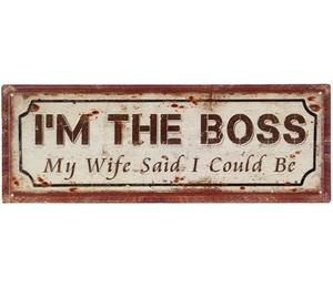 Ambiente Haus Metalen artprint - boss 13x36cm (1 stuk)