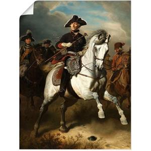 Artland Artprint Frederik De grote te paard. 1861 als artprint op linnen, muursticker of poster in verschillende maten