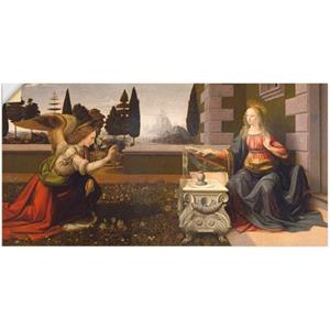 Artland Artprint De aankondiging aan Maria. Ca. 1475-1480. als artprint op linnen, muursticker of poster in verschillende maten
