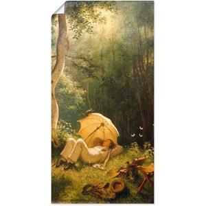 Artland Artprint De schilder (rust in het bos) als artprint op linnen, muursticker of poster in verschillende maten