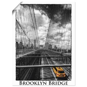 Artland Artprint New York Brooklyn Bridge als artprint op linnen, muursticker of poster in verschillende maten