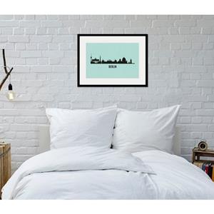 Queence Wanddecoratie Berlijn Skyline (1 stuk)