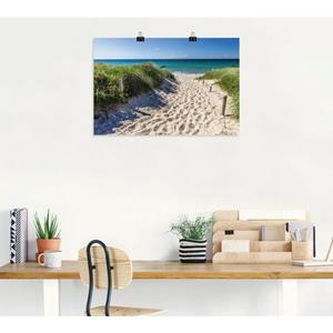 Artland Artprint Weg naar het strand aan de Oostzee als artprint van aluminium, artprint op linnen, muursticker of poster in verschillende maten