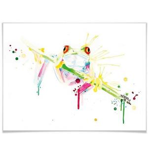 Wall-Art Poster Frog Poster, artprint, wandposter (1 stuk)
