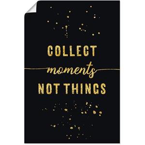 Artland Artprint GOUD verzamel momenten, geen dingen als artprint van aluminium, artprint op linnen, muursticker of poster in verschillende maten