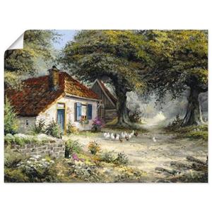 Artland Artprint Sprookjesachtige vakantiehuis als artprint op linnen, muursticker of poster in verschillende maten
