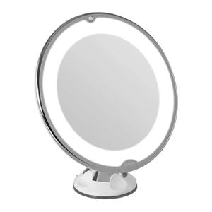 Physa Make-up spiegel met verlichting - wit - 10x vergroting - 10 LED's - rond