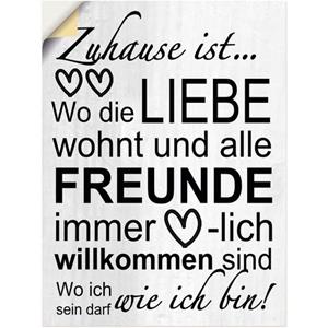 Artland Artprint Waar de liefde woont als artprint van aluminium, artprint op linnen, muursticker of poster in verschillende maten