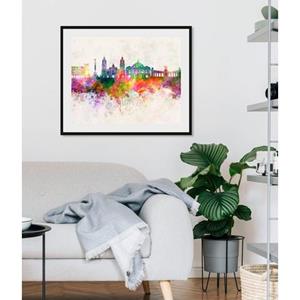 Queence Wanddecoratie Skyline Color Splash (1 stuk)
