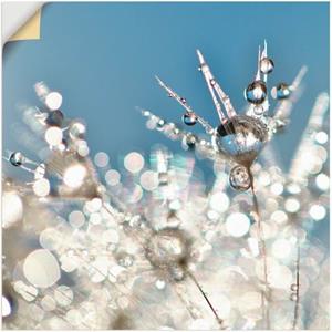 Artland Artprint Pluizenbol druppel abstract als artprint van aluminium, artprint op linnen, muursticker of poster in verschillende maten