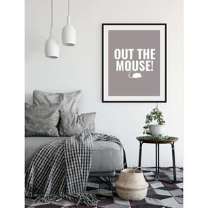 Queence Wanddecoratie OUT THE MOUSE! (1 stuk)