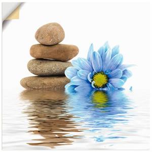 Artland Artprint Therapie-stenen met losse bloemen als artprint van aluminium, artprint op linnen, muursticker of poster in verschillende maten