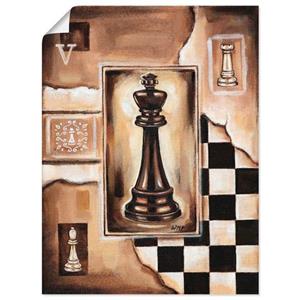 Artland Artprint Schaken koning als artprint op linnen, muursticker of poster in verschillende maten