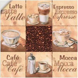 Artland Artprint Koffie collage II als artprint van aluminium, artprint op linnen, muursticker of poster in verschillende maten