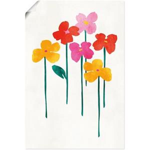 Artland Artprint Kleine vrolijke bloemen als artprint van aluminium, artprint op linnen, muursticker of poster in verschillende maten